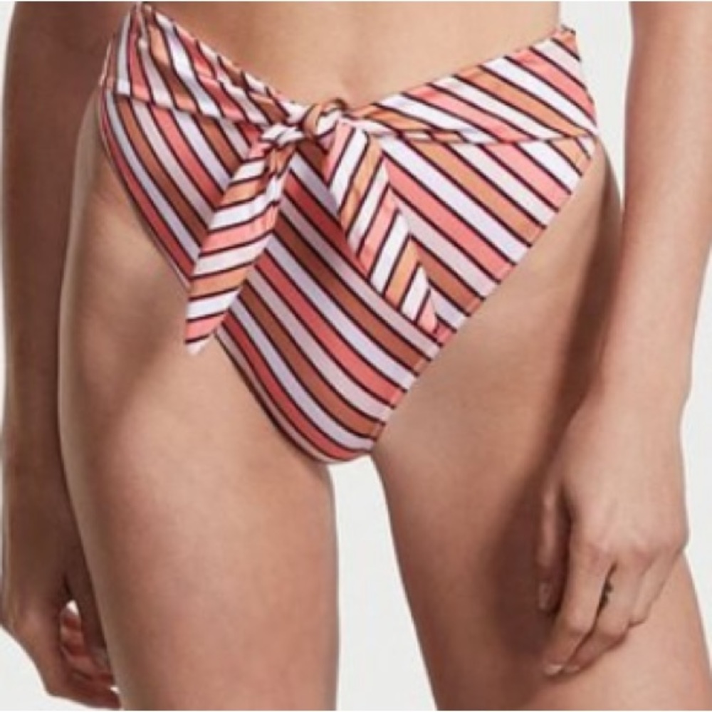 VICTORIA'S SECRET SWIM Tie-Front High-Rise Cheeky Bikini Bottom